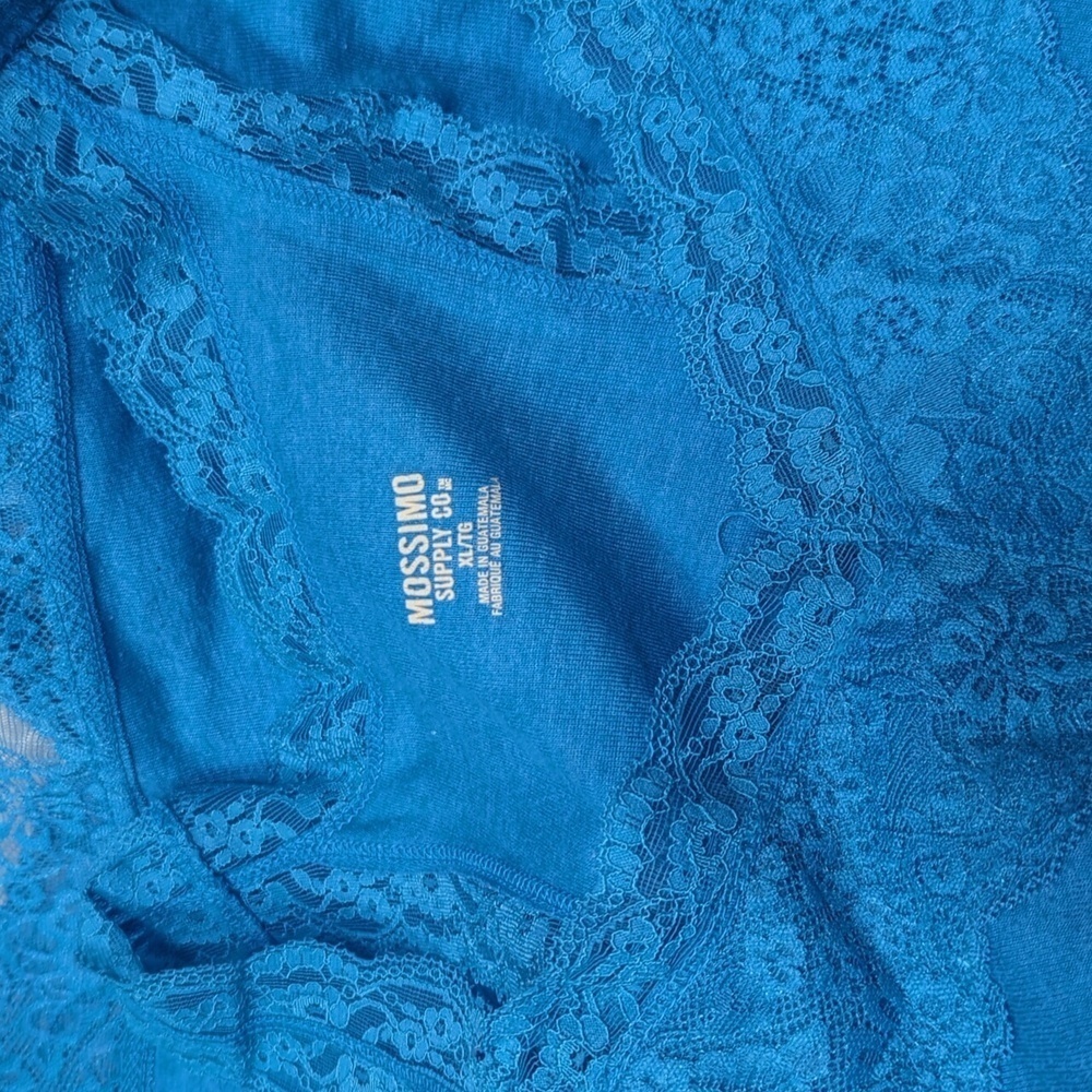 Mossimo y2k lacy top blue women's size XL Bella Swan